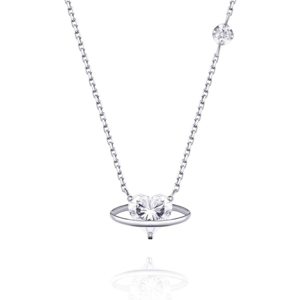 [Stonehenge]] Luv-It Silver Heart Necklace K1809