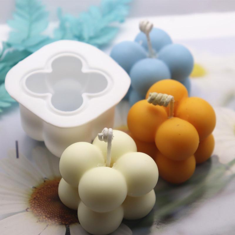 1 pezzo di candela in gesso per aromaterapia, stampo in silicone 3d, candele fai da te, stampi per sapone a cubo di soia