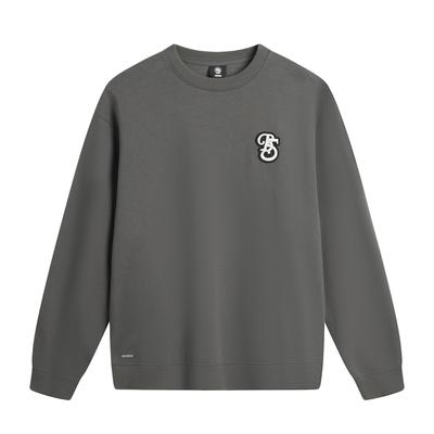 Li Ning Loose Fit Pullover Round Neck Letter Sports Fashion Versatile Casual Fleece Warm Long Sleeve Sweatshirt Men Sweatshirt AWDV879-7