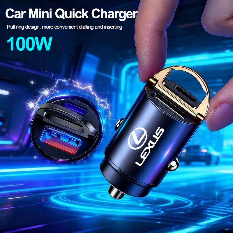 100W Car Mini Quick Charger Vehicle Convert Plug For Lexus RX300 IS200 IS250 ES350 Ct200h UX250h NX300h RX350 ES300h RX400h NX
