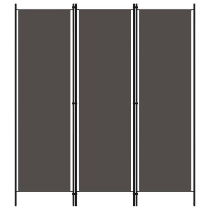 VidaXL Cloison de séparation 3 panneaux Anthracite 150x180 cm