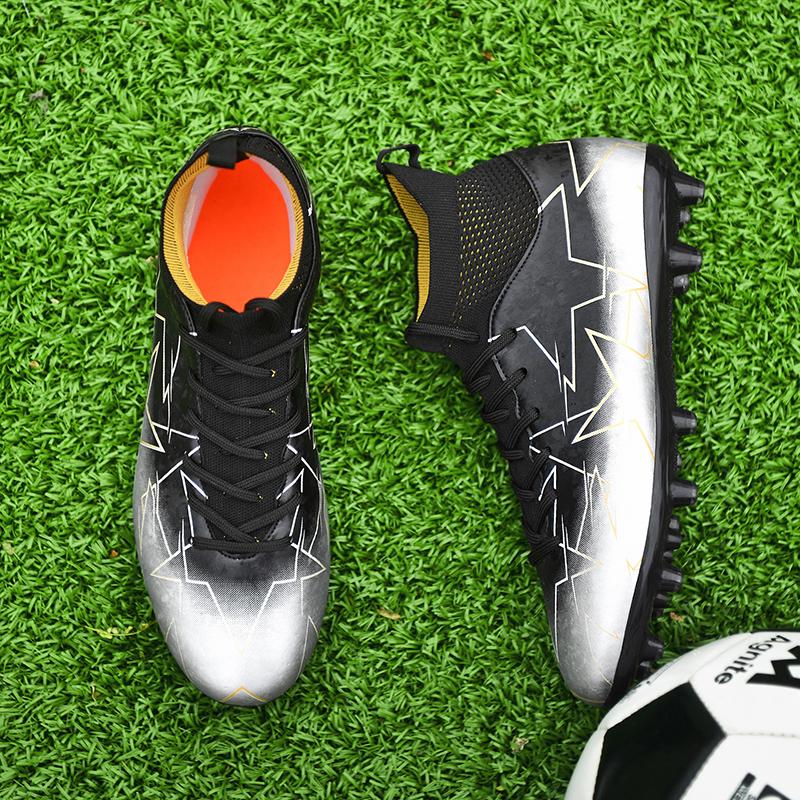 Men/Women's Football Boots Socks Professional Training Football Boots Young Children Football Shoes