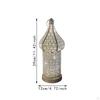 Decorative Hanging Lamp Crect Iron Crafts Lantern LED Fairy Light for Bedside