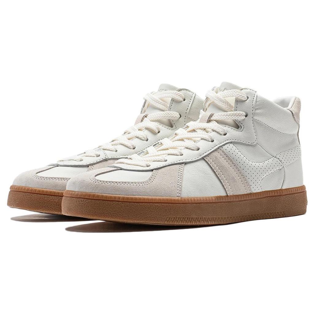 Li Ning Cloud Sichuan HI Slip Resistant, Abrasion Resistant, Breathable High top Casual Shoes Women's Mist White AGCT302-1