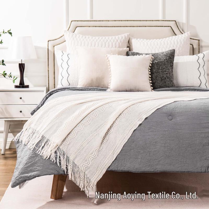 

GPPNKC Ombre Fringe Throw Blanket