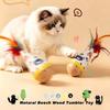 Swing Cat Toy Dynamic Cat Interactive Toys Funny Feather Kitten Teaser Automatic Toy Gift Cat Feather Toy Kitten Wobble Ball