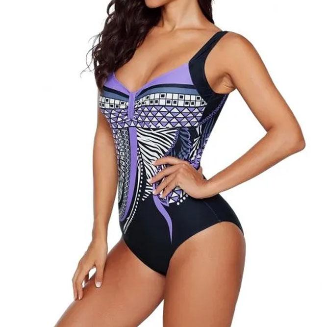 Costume da bagno Donna Intero Costume da bagno Push Up Sexy Costume da bagno Femminile Nuoto Per Abbigliamento da spiaggia Stampa Taglia Plus