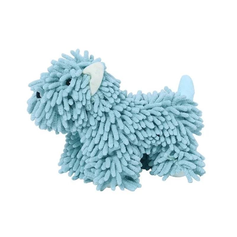 Cute Cartoon Dog Chenille Hand Towel, Soft Plush Hanging Towel for Kitchen & Bathroom