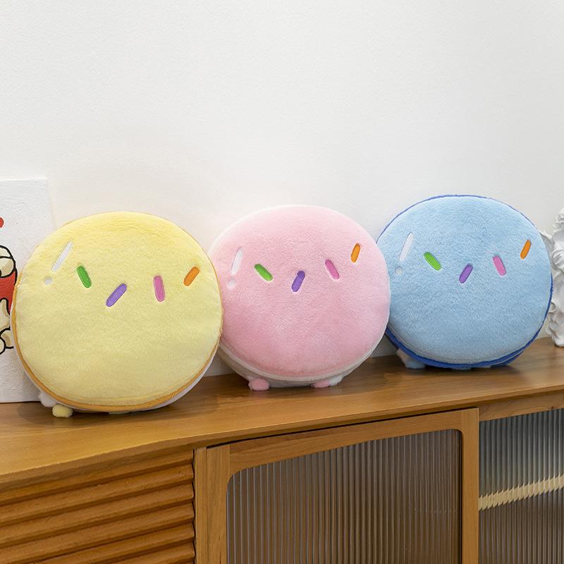 Cute Macaron Seat Cushion Throw Pillow Thickened Futon Tatami Seat Cushion Children's Sofa Cushion Lunch Break Sleeping Pillow