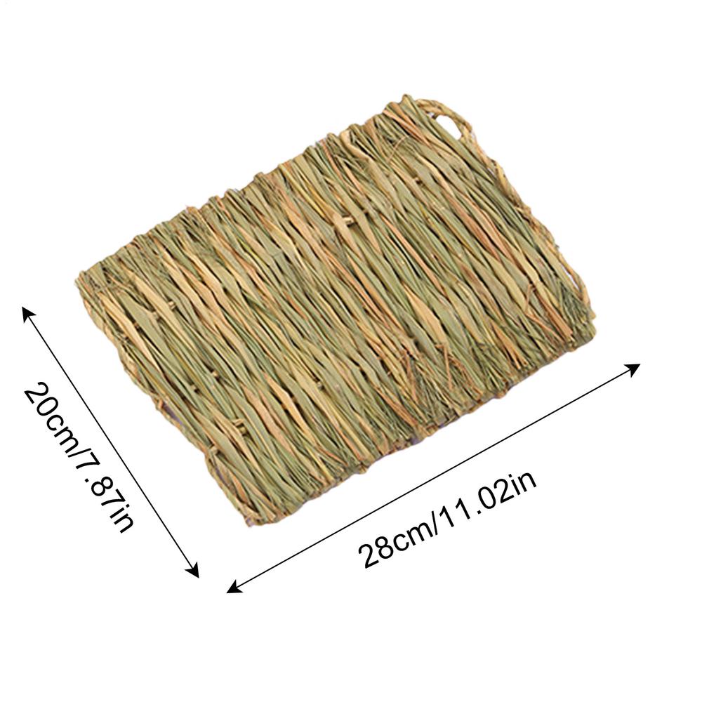 

Коврики для клетки с кроликами Плетеная подстилка Гнездо Мягкий коврик Игрушка-погрызушка Натуральная травяная подстилка Спальный коврик для животных Кошки Кролики Собаки