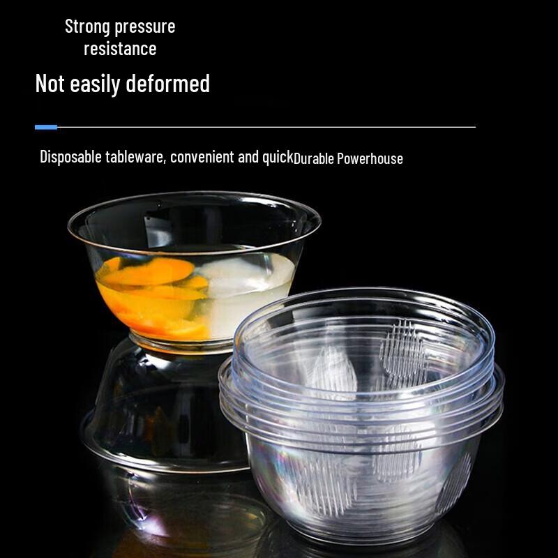 Fang Cao Di 400ML Disposable Thick Clear Plastic Bowls