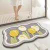 Modern Minimalist Cashmere Skin-friendly Floor Mat, Comfortable and Soft Non-slip Bathroom Floor Mat for Shower Rooms