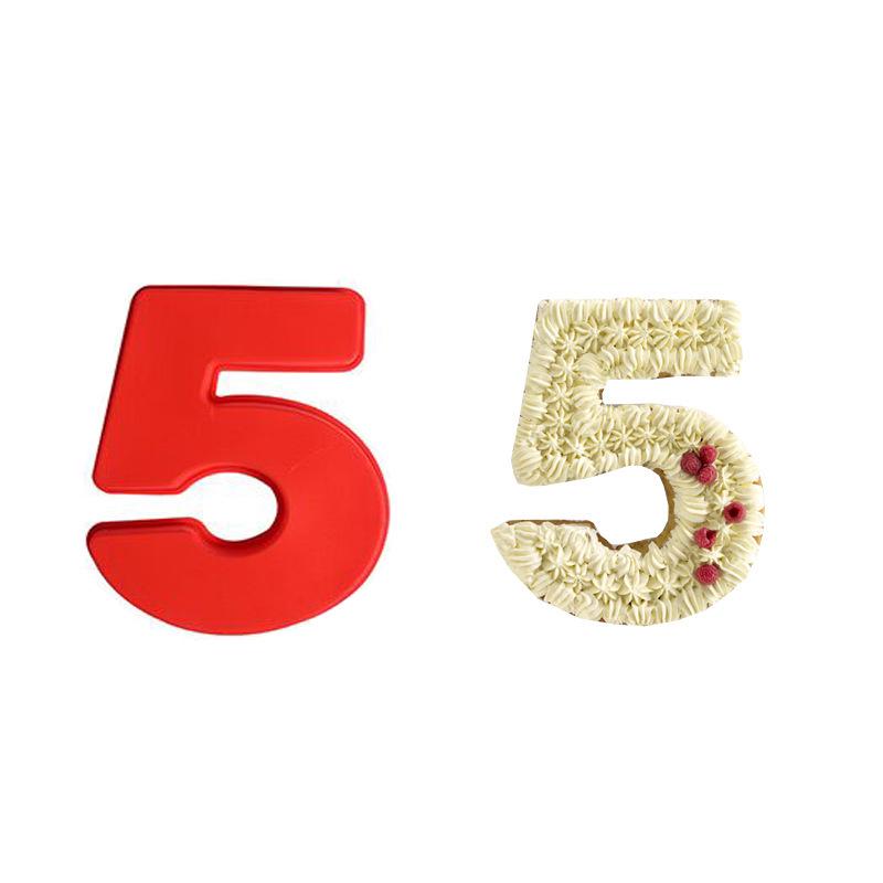 4-inch Cartoon Silicone Mold for Mousse, Chiffon Cakes & Desserts - Arabic Numbers