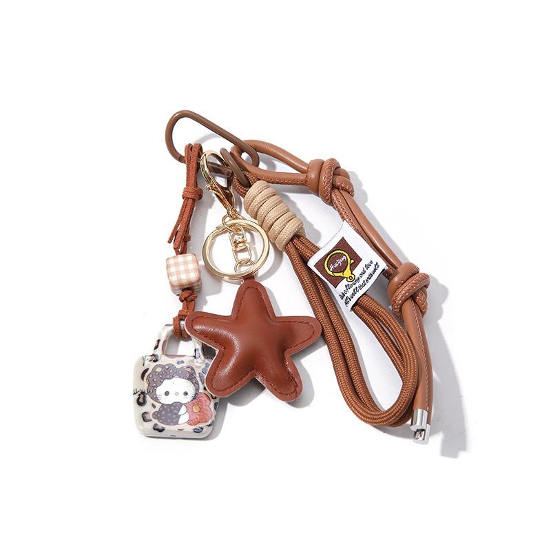 Cute mushroom pendant~ miu series wind climbing rope hand rope cartoon doll bag pendant car keychain tide