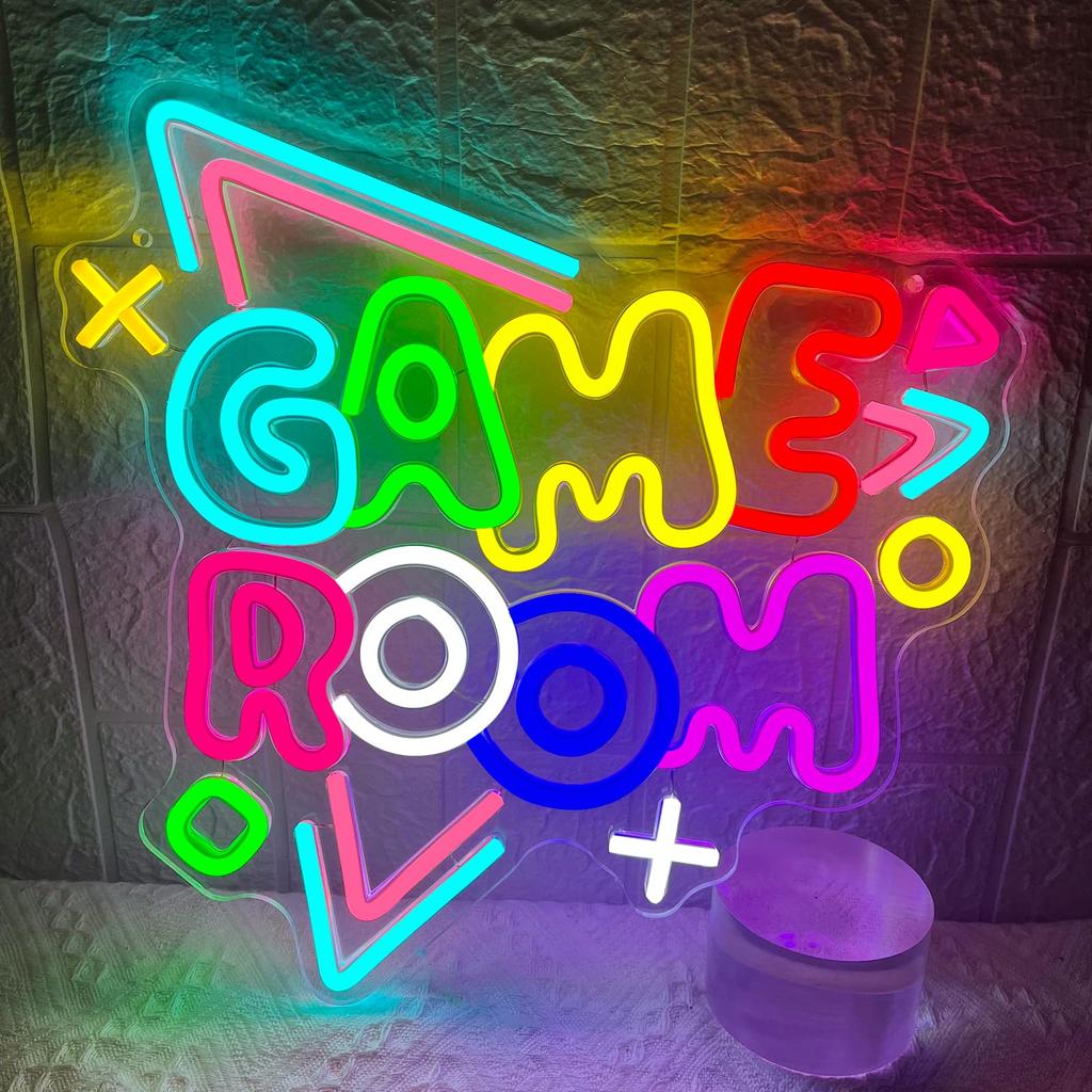 Game Room Neon Sign Gaming for Wall Decor Man Cave Signs for Game Room Teen Boy Bedroom Home Bar Club Decorations Gifts
