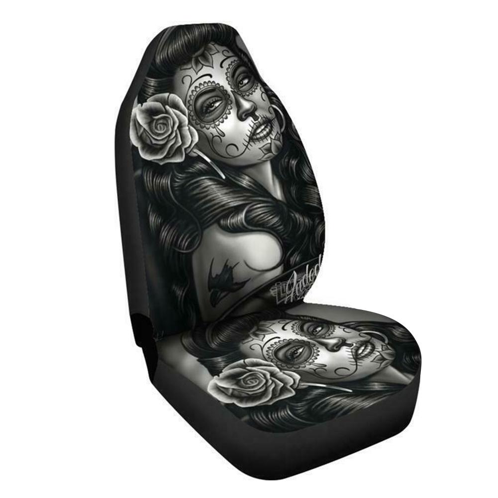 Front Seat Cover Car Fashion Printed Auto Polyester Fiber Front Seat Cover Universal Car Cover Interior Accessories For Truck