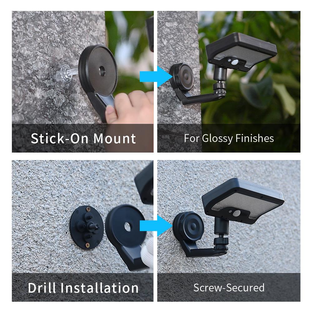 Solar Wall Light Fence Light Auto on/Off Motion Sensor Outside Lamp 3 Modes Security Porch Light Solar Magnetic Lamp for Garden