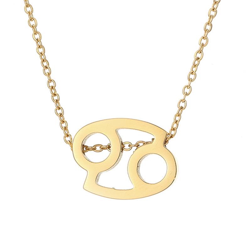 14K Gold-Plated Zodiac Pendant Necklace - Hot Selling Stainless Steel Women's Necklace