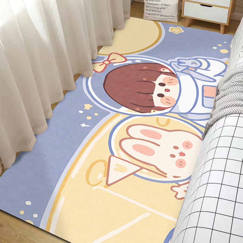 Roztomilý kreslený koberec dívka obývací pokoj koberec růžový koberec protiskluzová podlahová rohož obývací pokoj ložnice