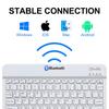 Slim Bluetooth 5.0 Keyboard Universal Wireless | 20-Day Battery Wide Range | Rechargeable Travel Keyboard for iOS Android Window