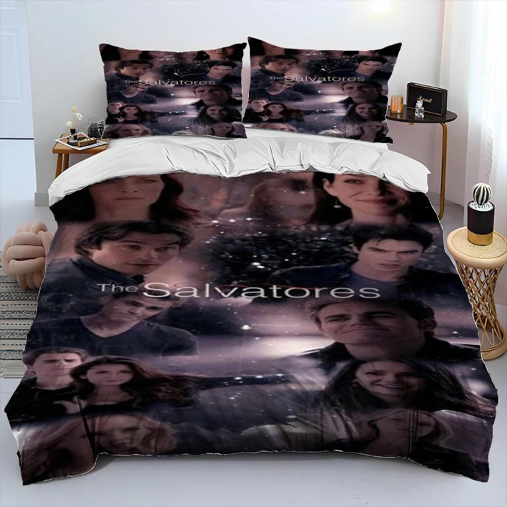 

Comforter The Vampire Diaries Comforter Bedding Set 3D Print Bed Set With King Queen Size Kids Gift Comforter (quilt)-EU Single(135*200cm)3pcs