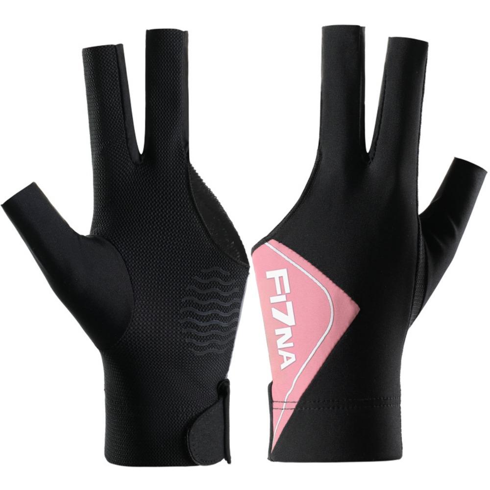 

Breathable Three-finger Gloves Quick Drying Snooker Cue Glove Billiards Gloves Pool Cue розовый
