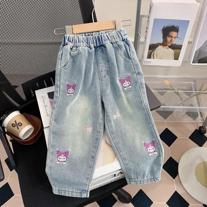 

Брюки для девочек Весенние и осенние детские повседневные брюки Весенние джинсы 120