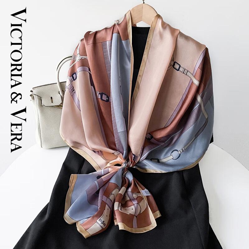 VICTORIA&VERA Mulberry Silk Printed Scarf