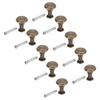 10 Sets Single Hole Handles 20x25MM Replacement Single Hole Drawer Cabinet Round Handle DecorationGreen Bronze