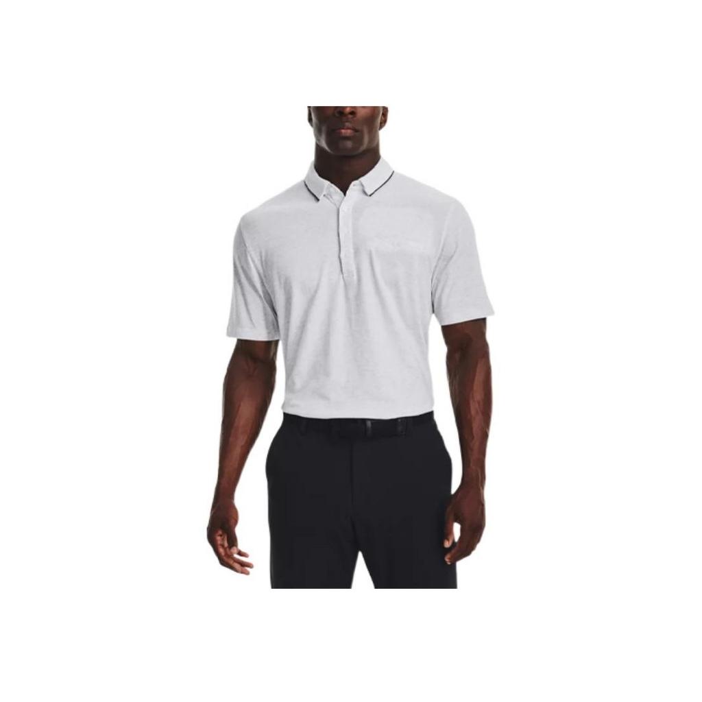 Under Armour Contrast Trim Casual Pullover Short Sleeve Polo Shirt Men Tops White 1377363-100