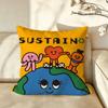 Art BBALI MMENG Cushion Cover Pillow Case Antidustmite Pillowcase Silky Short Plush Sofa Cushion Cover hot