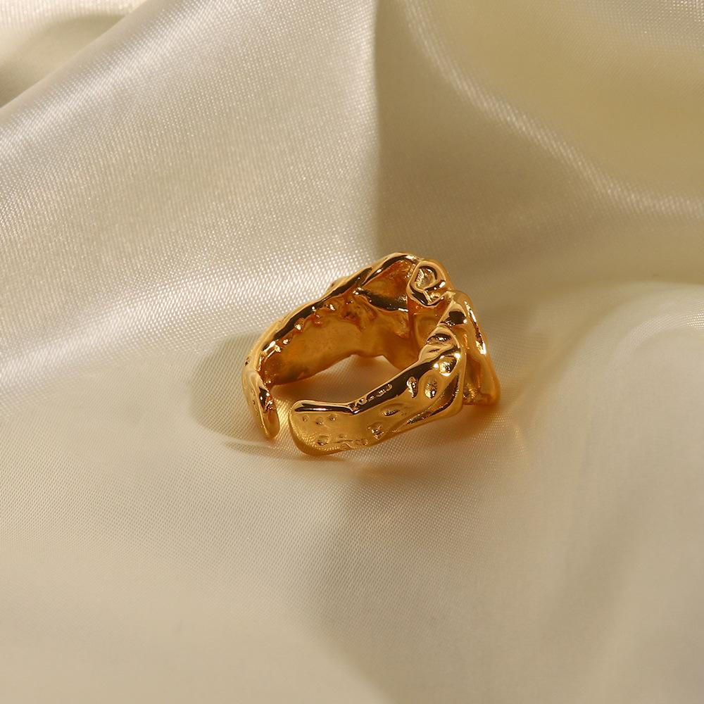Lava ring ins trendy cold wind index finger ring simple and versatile stainless steel non-fading ring