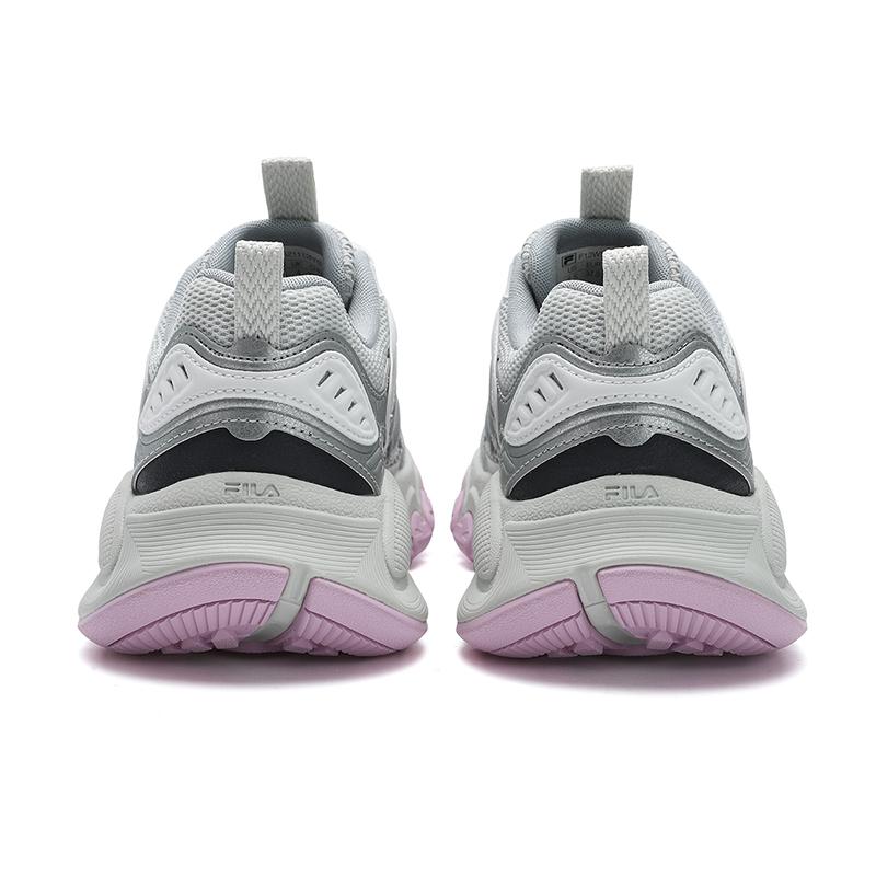 New FILA TRUFFLE Cushioning Abrasion Resistant Breathable Low Top Running Shoes Women's Silver F12W521112FFB