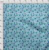 oneOone Baumwoll-Flex Hellblau Stoff Asiatisch Suzani Patchwork-Materialien Druck Nähstoff Pro Meter 40 Zoll