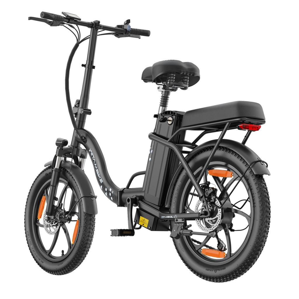 20-inch Folding Electric Bike 250W Motor 48V 16Ah Battery 25km/h 100km Range 20x3.0-inch Fat-Tire Electric Bicycle