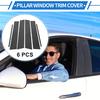 6 Pcs Door Pillar Window Trim for Cadillac XT4 2019-2023 Carbon Fiber Pattern Black Front Rear Left Right Anti Scratch Sticker Pillar Posts Cover