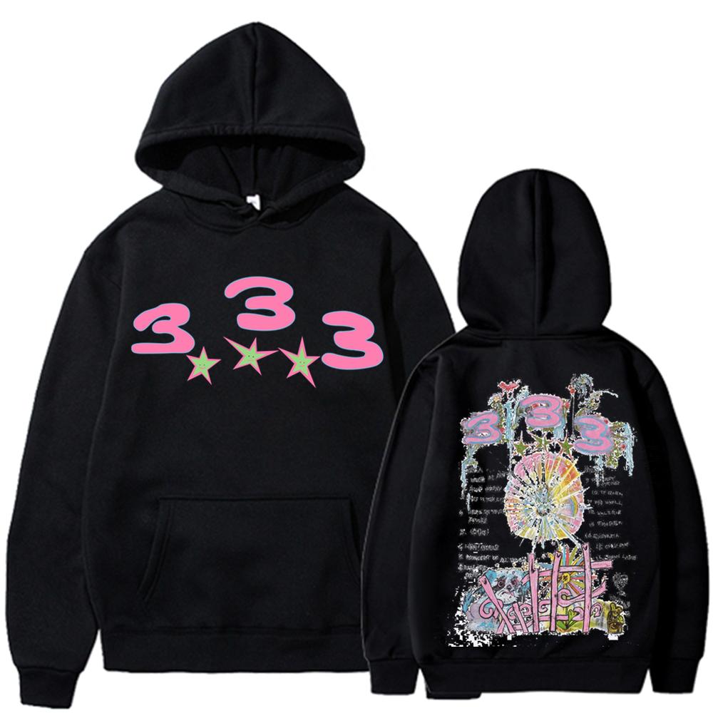 

2023 модная новинка унисекс Bladee 333 с узором, удобная толстовка с брендовым принтом, унисекс, хип-хоп, уличный спорт, хит продаж, топ с капюшоном 2XL
