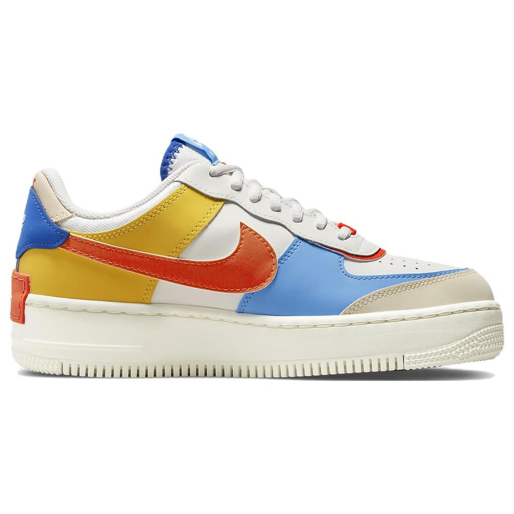 New Nike Air Force 1 Low Shadow Sail Game Royal Rush Orange University Blue Women's CI0919-115