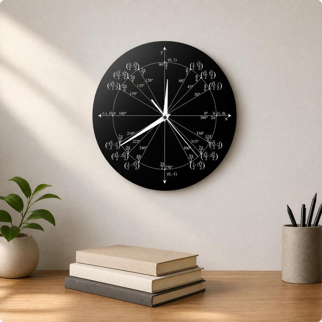 Acrylic Wall Clock with Mathematical Equations Conversation Starter Math Equation