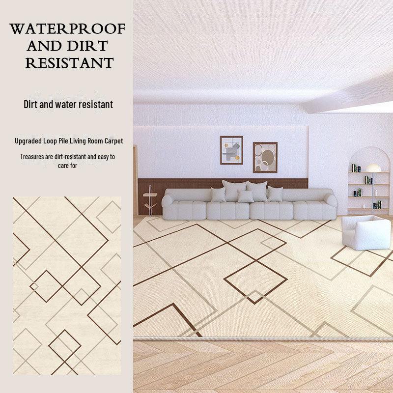 

Бархатный нескользящий коврик для дивана и пола с полным покрытием - простой, легкий в уходе ковер для гостиной, спальни или офиса в стиле Ins 80x120 cm