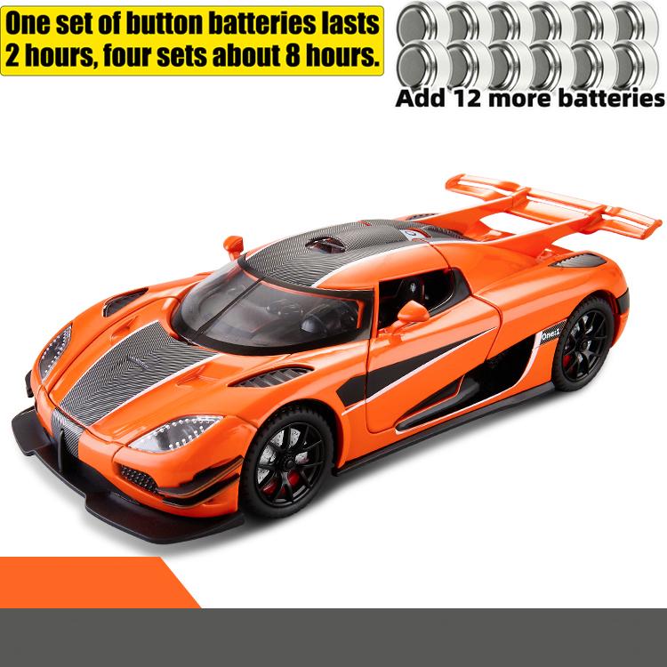 1:24 KNSG One:1 Limited Edition Hypercar Alloy Model Metal Diecast Car Sound And Light Pull Back Toy Holiday Present For Friend