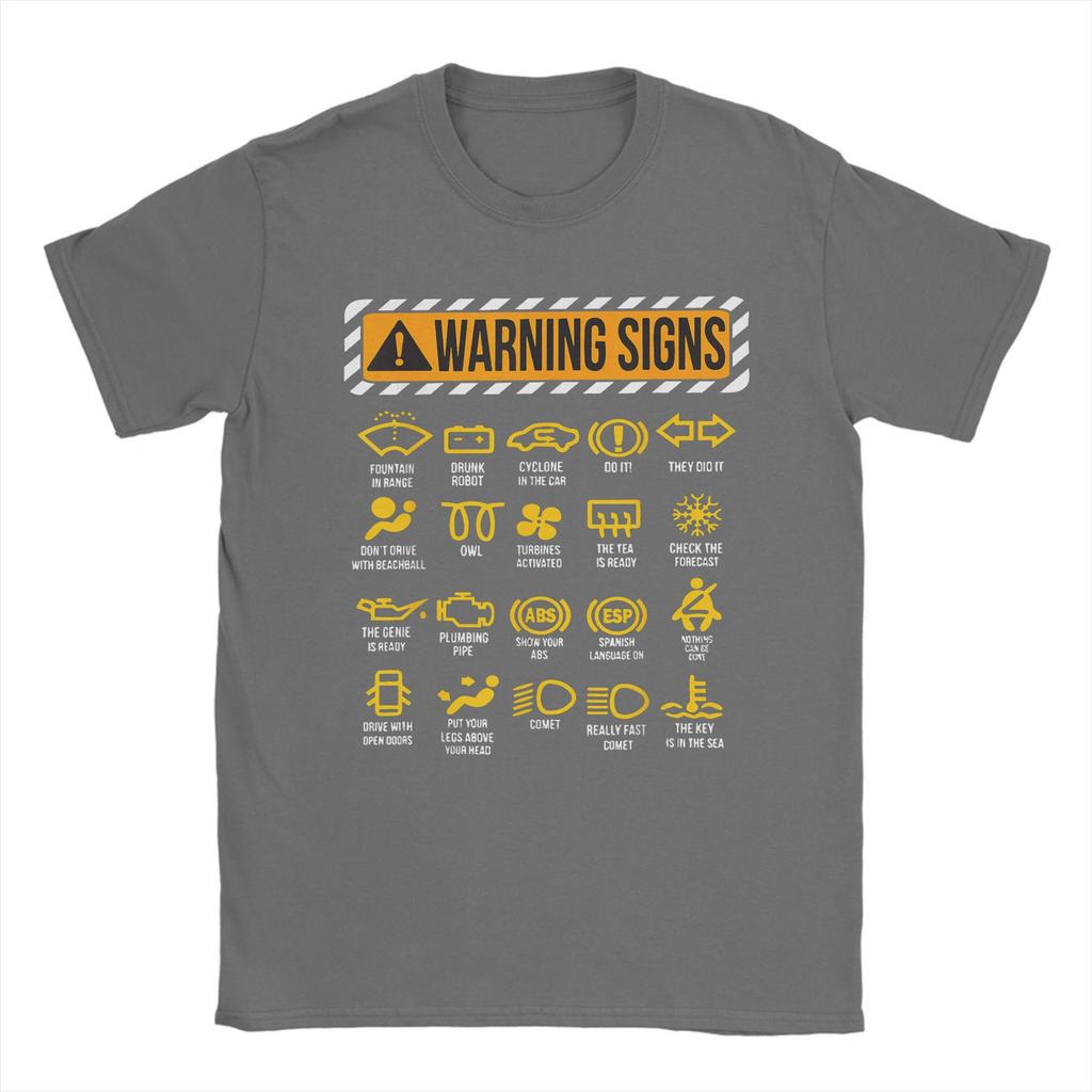 Men Funny Driving Warning Signs 101 T Shirt Auto Mechanic Driver Cotton Clothes Vintage Short Sleeve Tee Shirt 4XL 5XL T-Shirts