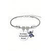 1pc Minimalist Stitch Themed Bracelet: Adjustable Snake Chain with Character Charm, Perfect for Daily Wear & Casual Outfits