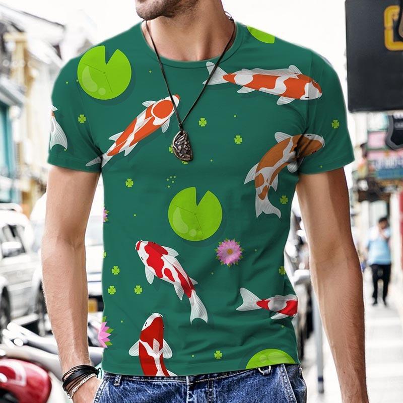 Men's Casual Tees Summer Short Sleeve Round Neck Popular Clothes 3D Print Graphic Streetwear T-Shirts