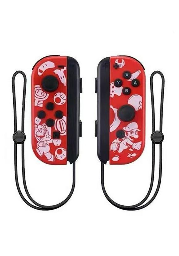 Wireless Bluetooth Joy-Con Controllers with Wake-Up Feature and Wrist Strap, Left and Right Separately for Switch