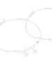 Kicky and Perky 925 Sterling Silver Star Charm Station Chain Anklet Jewelry For Women