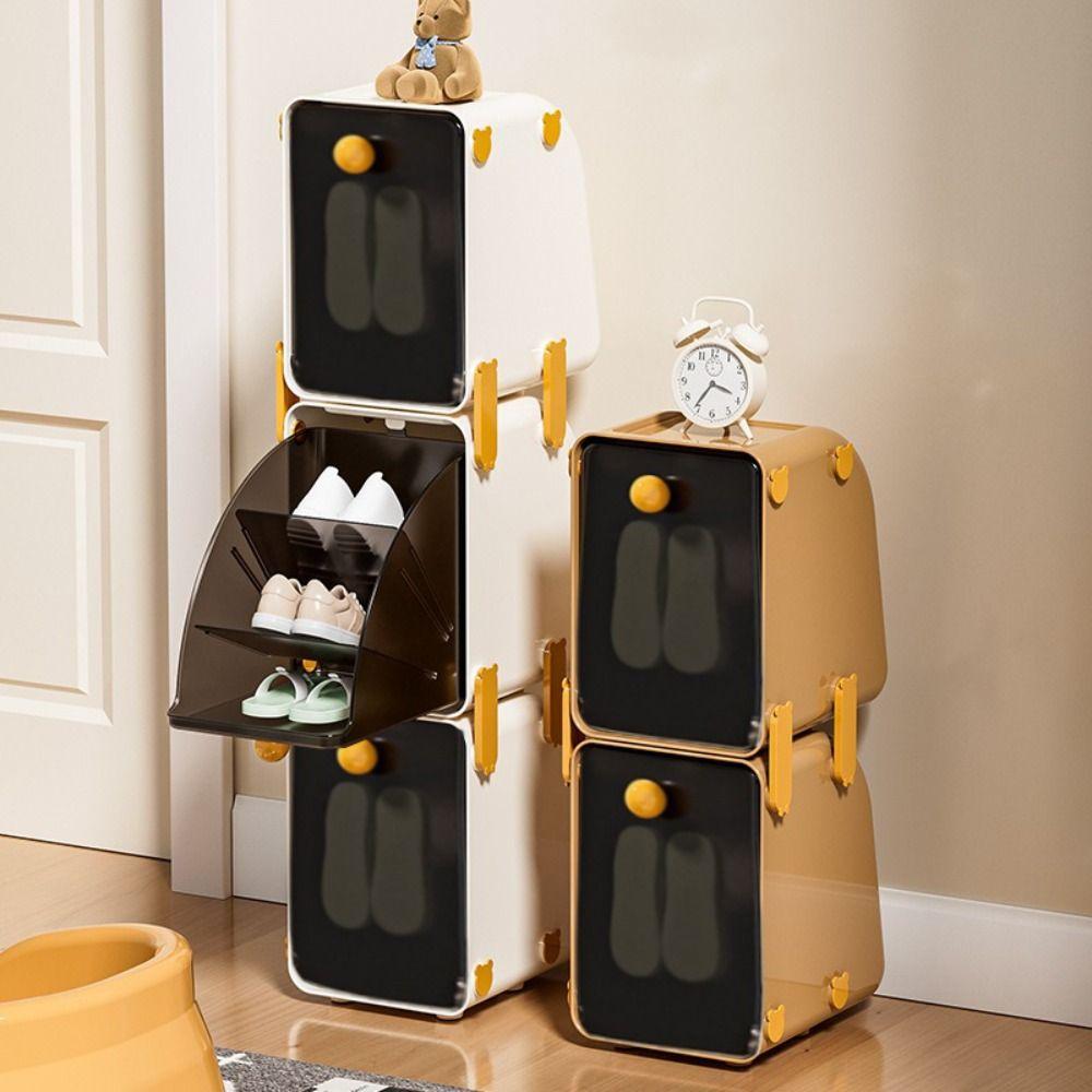 Acrylic Material Children's Shoe Cabinet Dust-Proof Shoe Storage Artifact Small Spaces