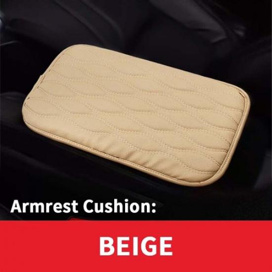 5-Color Universal Car PU Leather Armrest Cushion Pad Seat Box Cover Protector