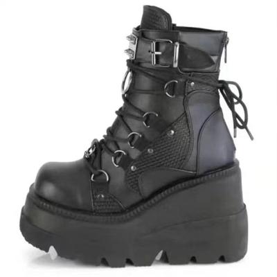 Women's Boots  Autumn Women Ankle Boots Platform Wedges High Heels Short Boots New Fashion Design Zip Cosplay Shoes of Women