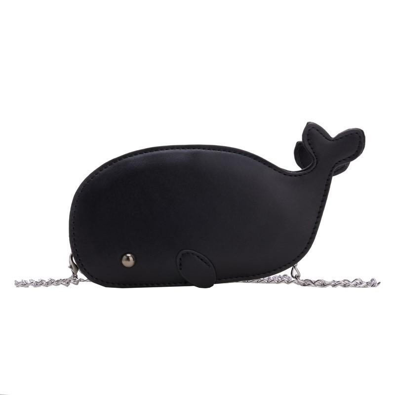 Adorable Dolphin Patterned Unisex Kids Shoulder Bag With Breathable Material For Daily Use чёрный